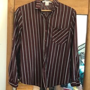 Burgundy Button up blouse